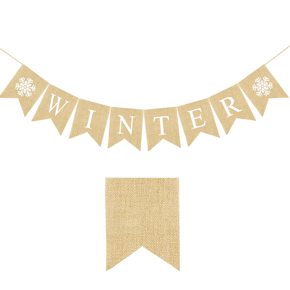 

Snowflake Pull Flag Merry Christmas Banner Decorations Hanging Banners Party Swallowtail