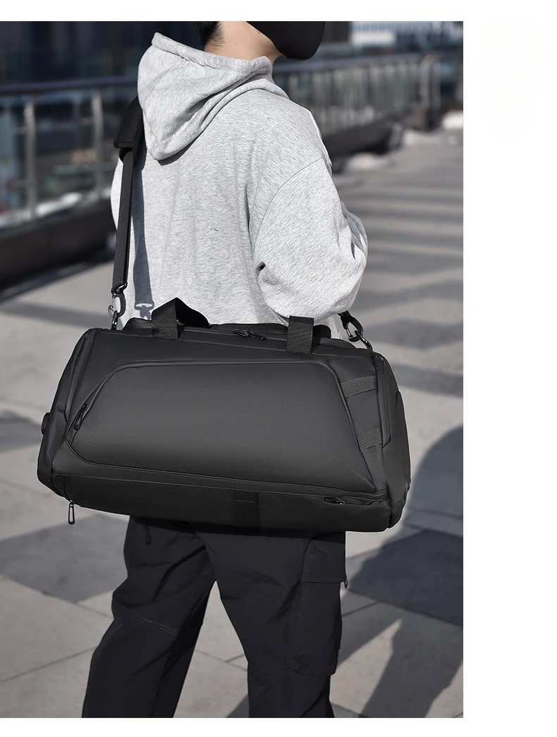 New Fitness Bag, Men's Hand-held Shoulder Bag, Large-capacity Water-resistant Sports Bag, Backpack, Trendy and Simple Travel Bag