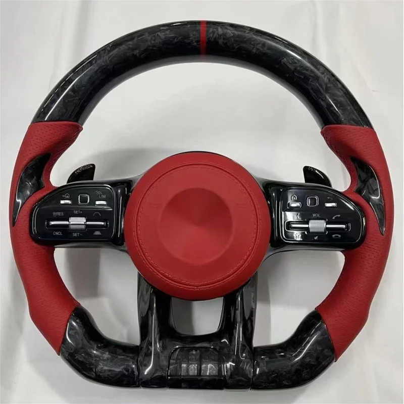 For Mercedes Benz A E C S G Class GLC260 GLE CLS GT AMG Carbon Fiber Steering Wheel Horn Cover Horn Shell