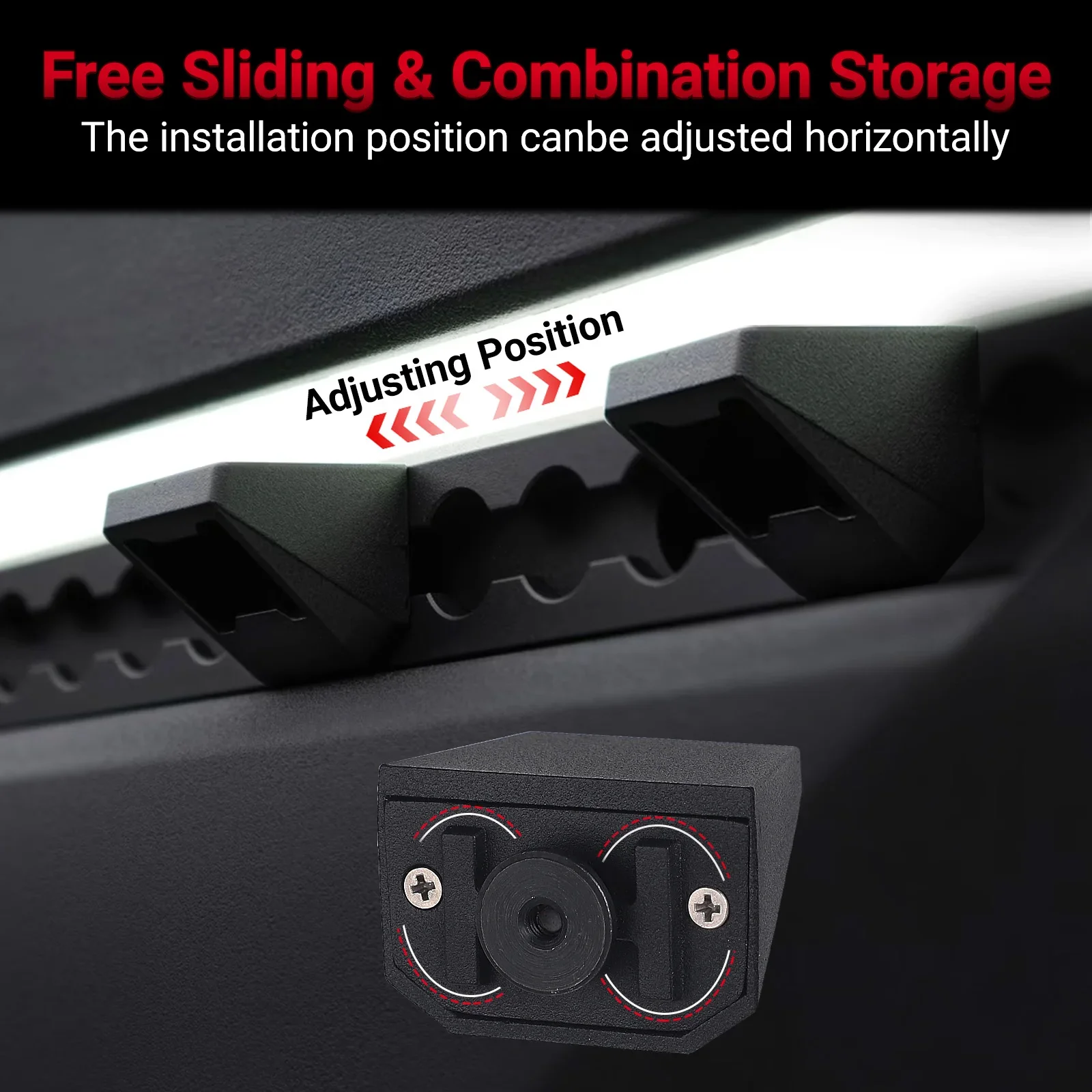 For Tesla Cybertruck 2024 Track Accessories Set Rear Bucket Pull Ring Car Track Equipment With 4 Hooks 2 D-rings 1 Bottle Opener