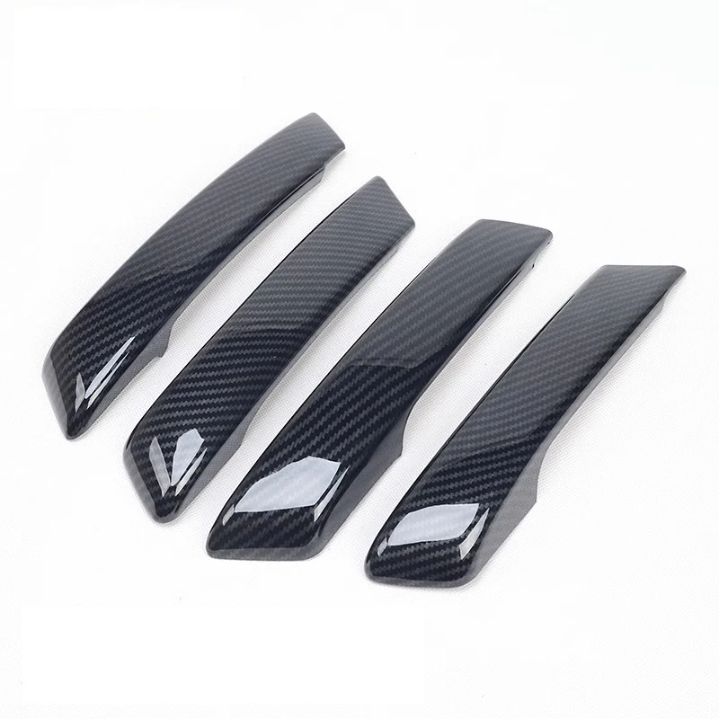 For Mitsubishi Pajero 4 V93V97V98 inner armrest panel ABS carbon fiber texture door inner armrest decorative patch