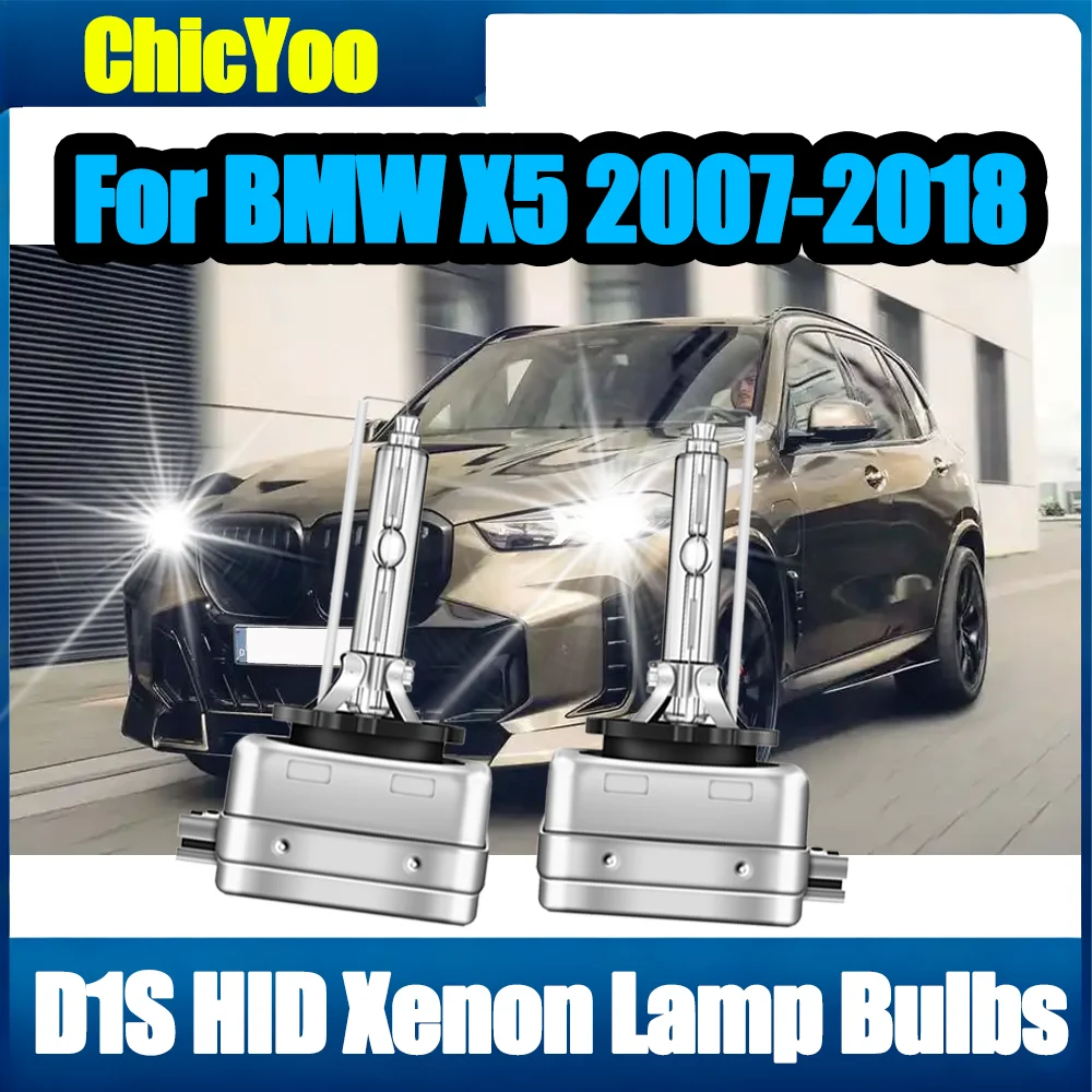 

2PCS 6000K Super White Xenon Headlight D1S HID Xenon Lamp Bulbs 12V Car Lights 20000LM High Power Canbus For BMW X5 2007-2018