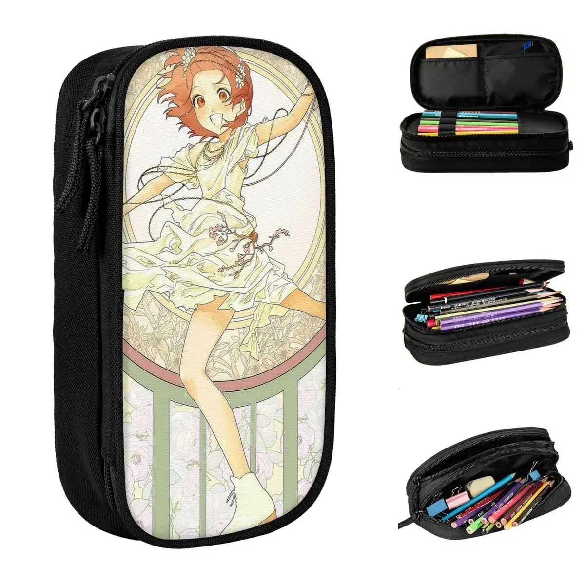 Inori Yuitsuka Medalist Anime Pencil Case Pen Box Bags for Student Big Capacity Office Gifts Pencil Box