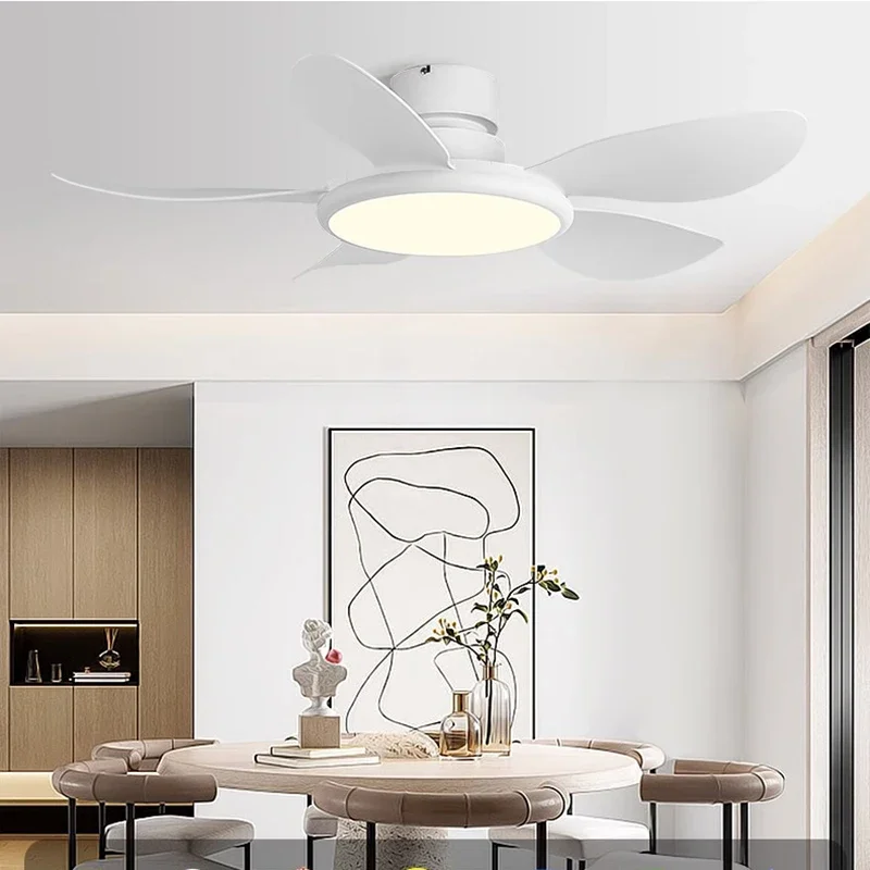 Modern LED 48W Low Floor DC Motor 35W Ceiling Fans With Remote Control Simple Ceiling Fan With Light Home Fan 85-265V