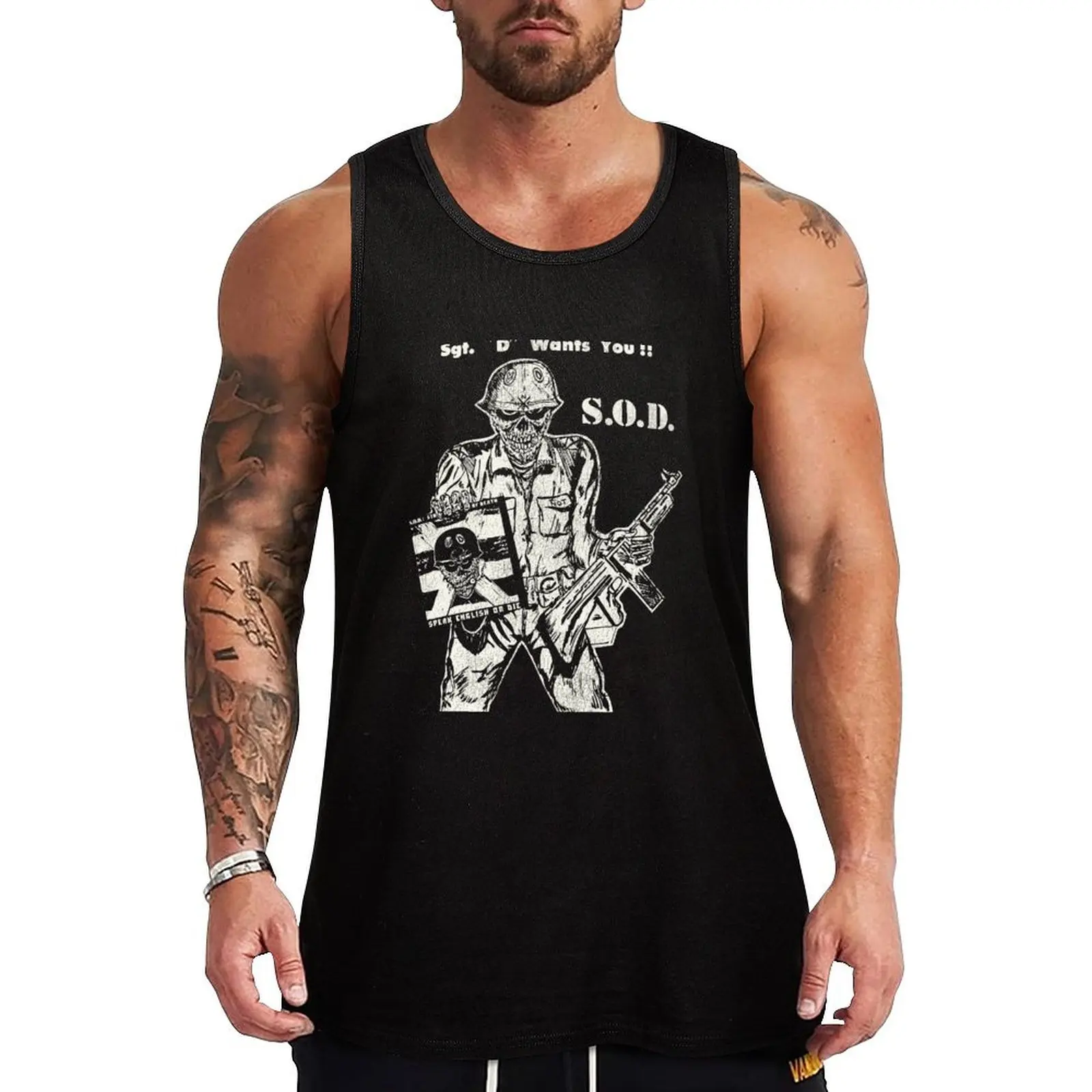 

S.O.D. Sgt 'D' Wants You Tank Top anime t-shirts Men's t shirt t shirt gym