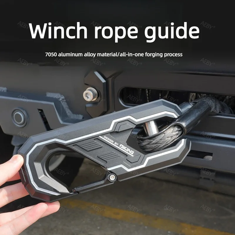 AEBY For BAIC 212 T01 Winch Fairlead 7050 Aluminum Forged Anti-Slip Hawse Pipe Heavy Duty Off-Road Recovery Parts