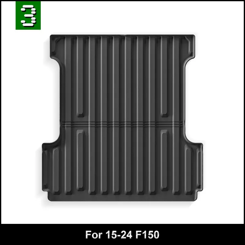 

Car Rear Trunk Mat for Ford F-150 2015-2024 TPE Rear Trunk Protector Pad All Weather Carpet Cargo Liner Pet Anti-kick Pad