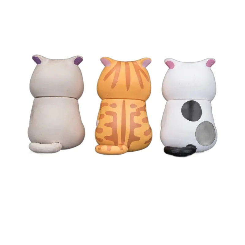 3pcs Pet Cat Cake Decoration Figurine Model Toys Kawaii Distressful Kitten Cats Figure Mini Animals Home Ornament Kid Xmas Gift