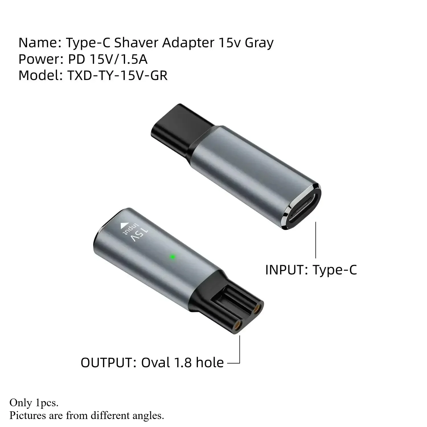 5V/15V Type-C Beard Trimmer Charger Converter Fitfor Philips One Blade QP2724 QP2834 BT3230 MG7910 MG5910 X3001 Shaver Adapter