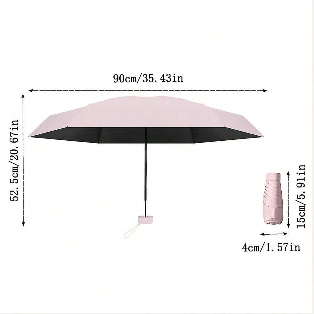 Mini umbrella capsule Umbrella Rain and Sun protection Outdoor travel portable sunshade umbrella with storage box 01