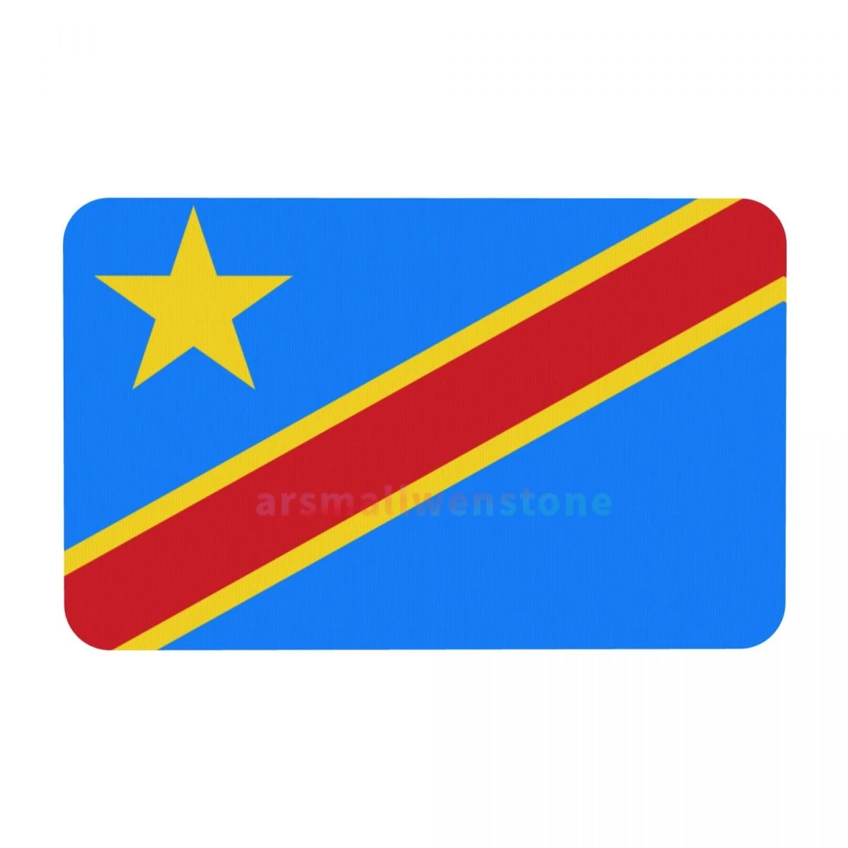 Democratic Republic Of Congo Flag Diatom mud cushion absorbent quick drying mat bathroom door mat toilet diatomaceous earth