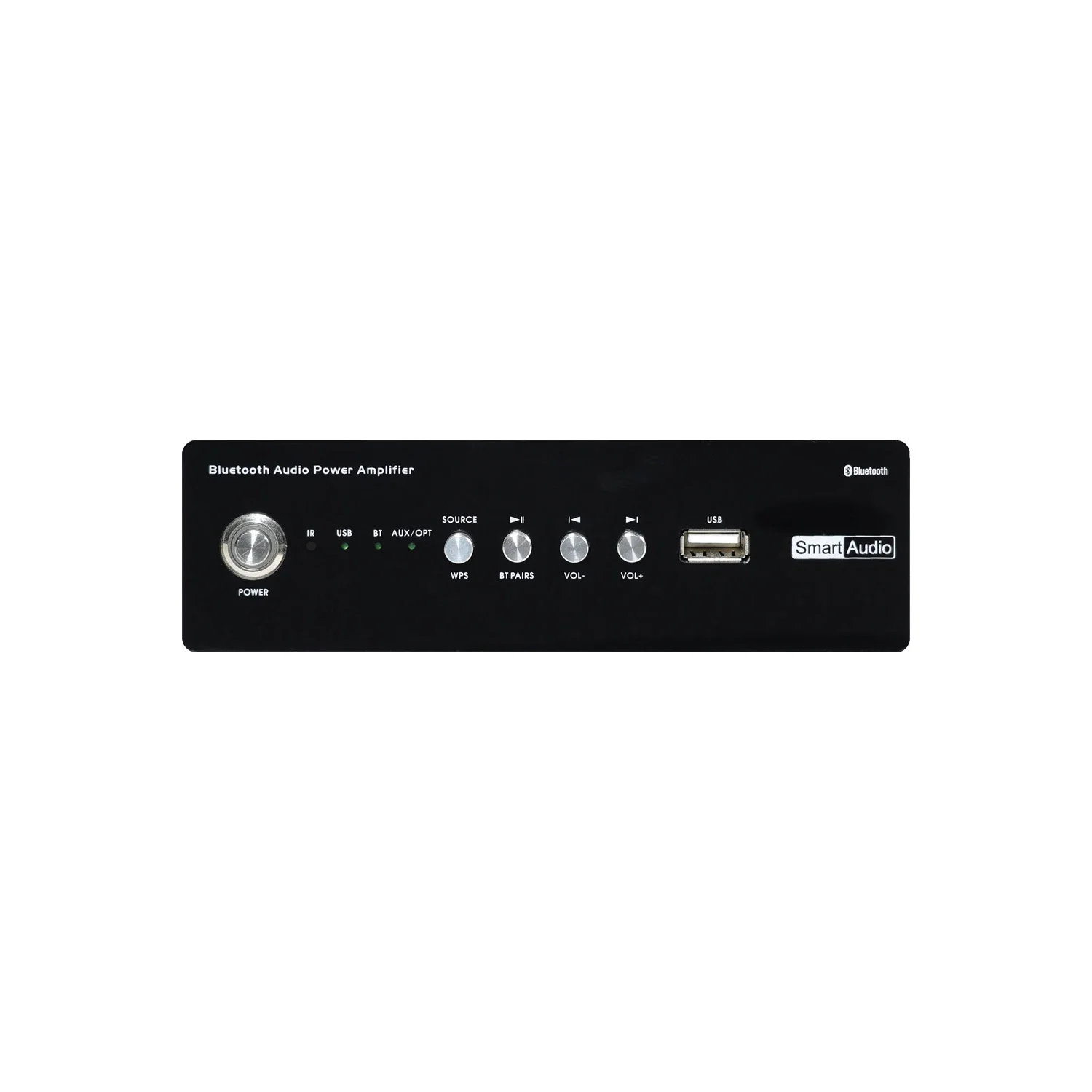 Bluetooth Audio Amplifier for Home Sound Systems with Dual 60W Output & USB/AUX Playback