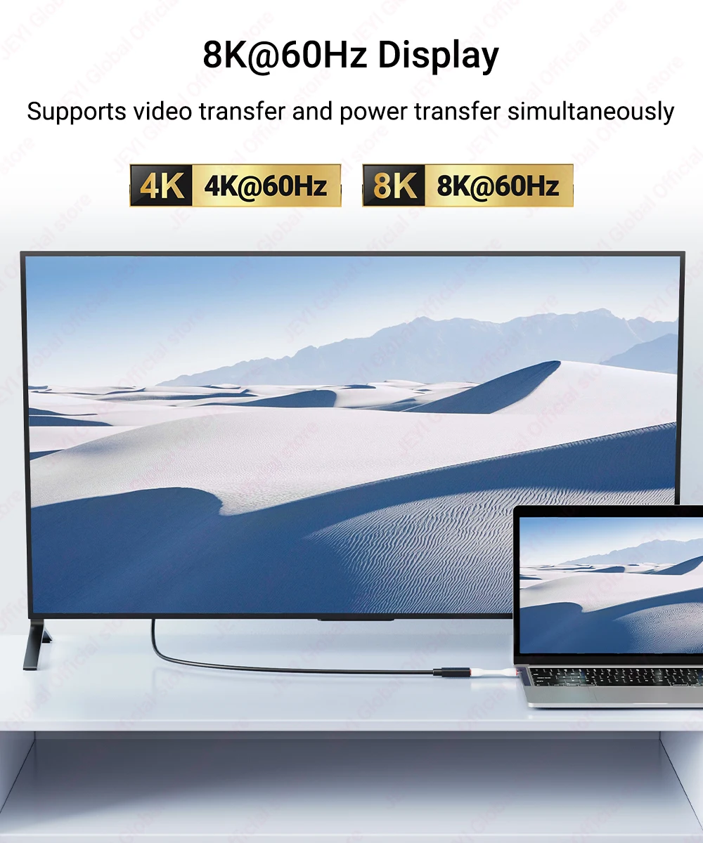 JEYI 80Gbps Aufrollbares Kurzes Typ-C-Kabel PD240W für iPhone, Samsung, OnePlus, Sony, Schnellladung, kompatibel mit Thunderbolt 5/4/3 – Detail 5
