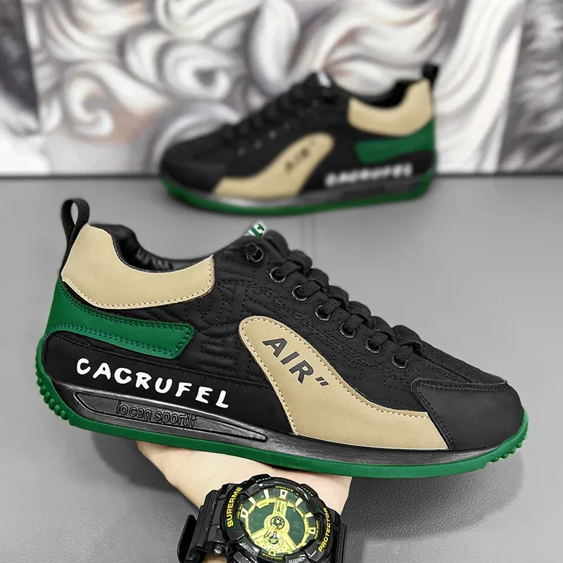 Marca masculina causal sapatos ao ar livre respirável tênis de corrida para homem deslizamento em sapatos de caminhada apartamentos moda masculina tênis tenis hombres