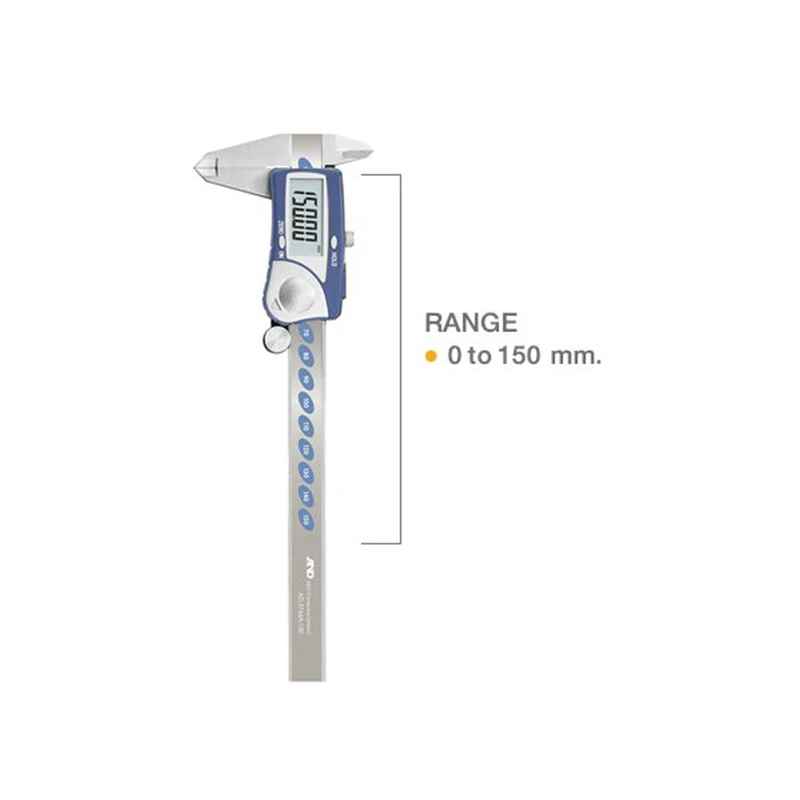 Japanese A&D Digital Caliper 0.01mm 150mm Stainless Steel Smooth Sliding Jewelry Precision Measurement Electronic LCD Caliper
