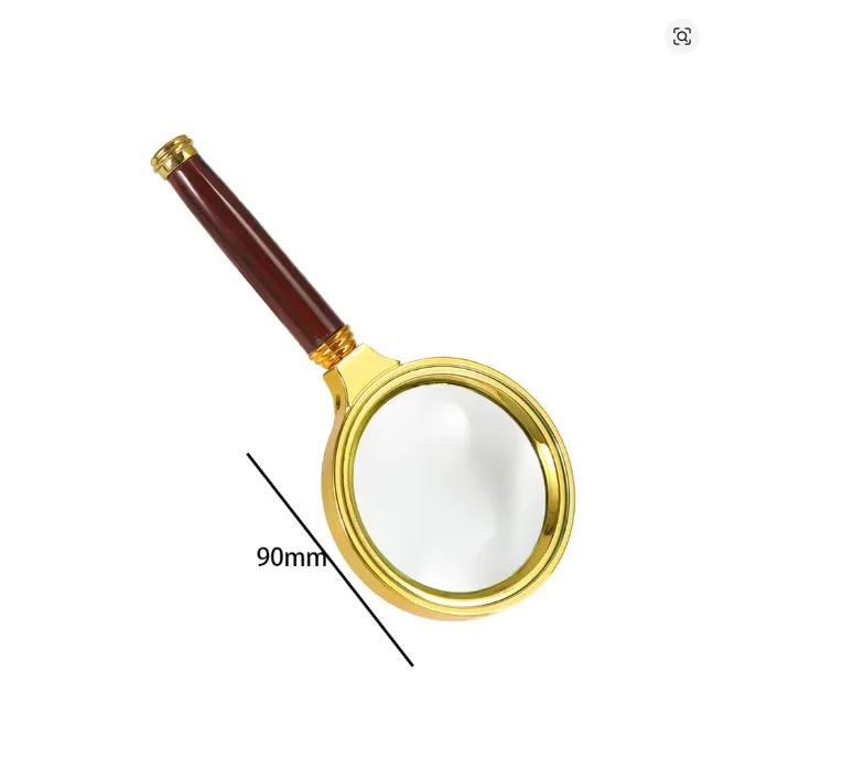 Easy to Use 90mm Science Tool Loupe Magnifying Glass Handheld for Reading Book Newspaper and Jewelry Magnifier