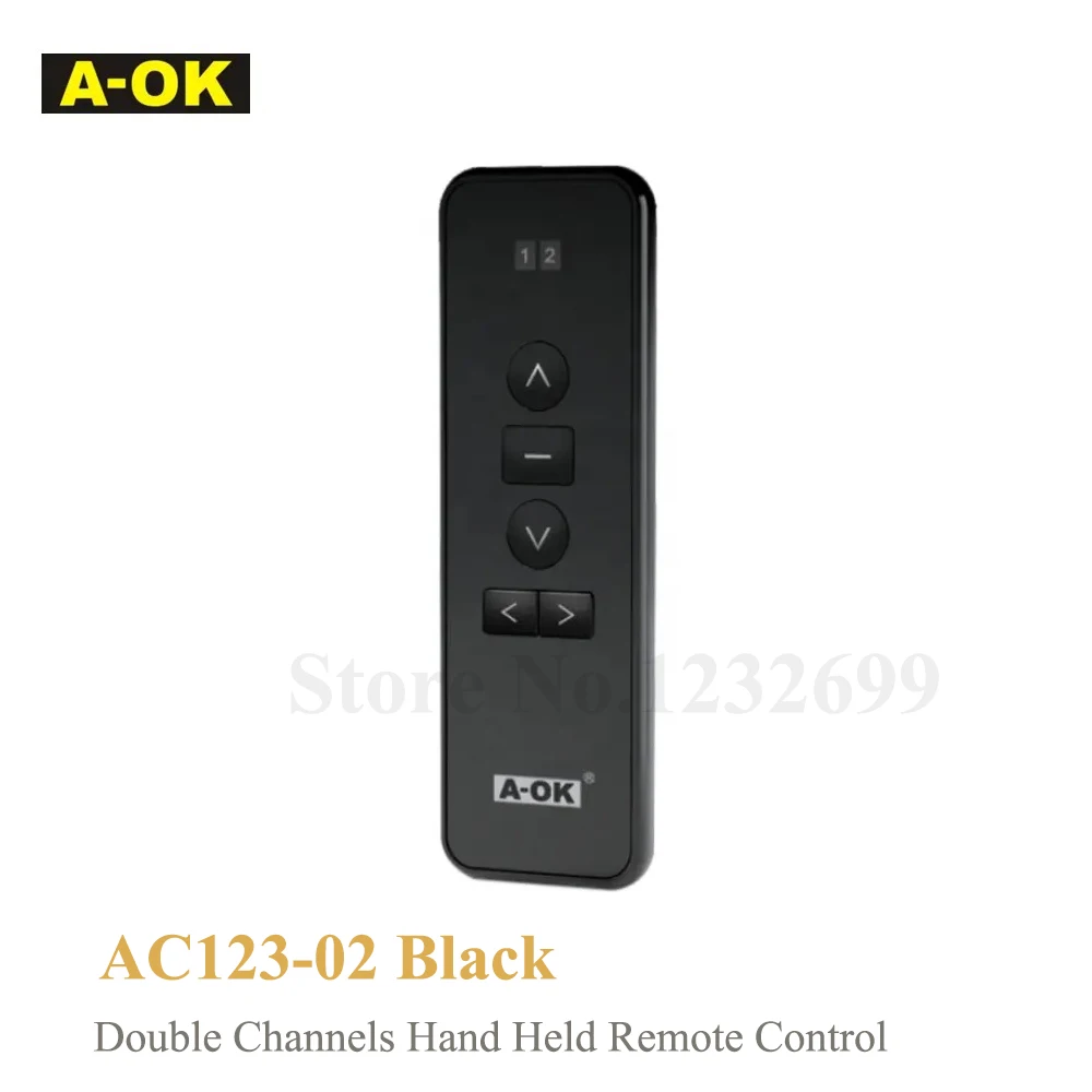 A-OK AC123 1/2/6/16 Channel Remote Controller Hand Holding Emitter for A-ok Electric RF Curtainn Motor Smart Home Control