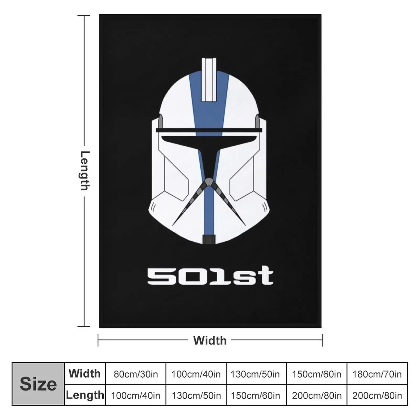 501st Legion Phase I Throw Blanket Soft Plush Plaid Designers Multi-Purpose Blankets