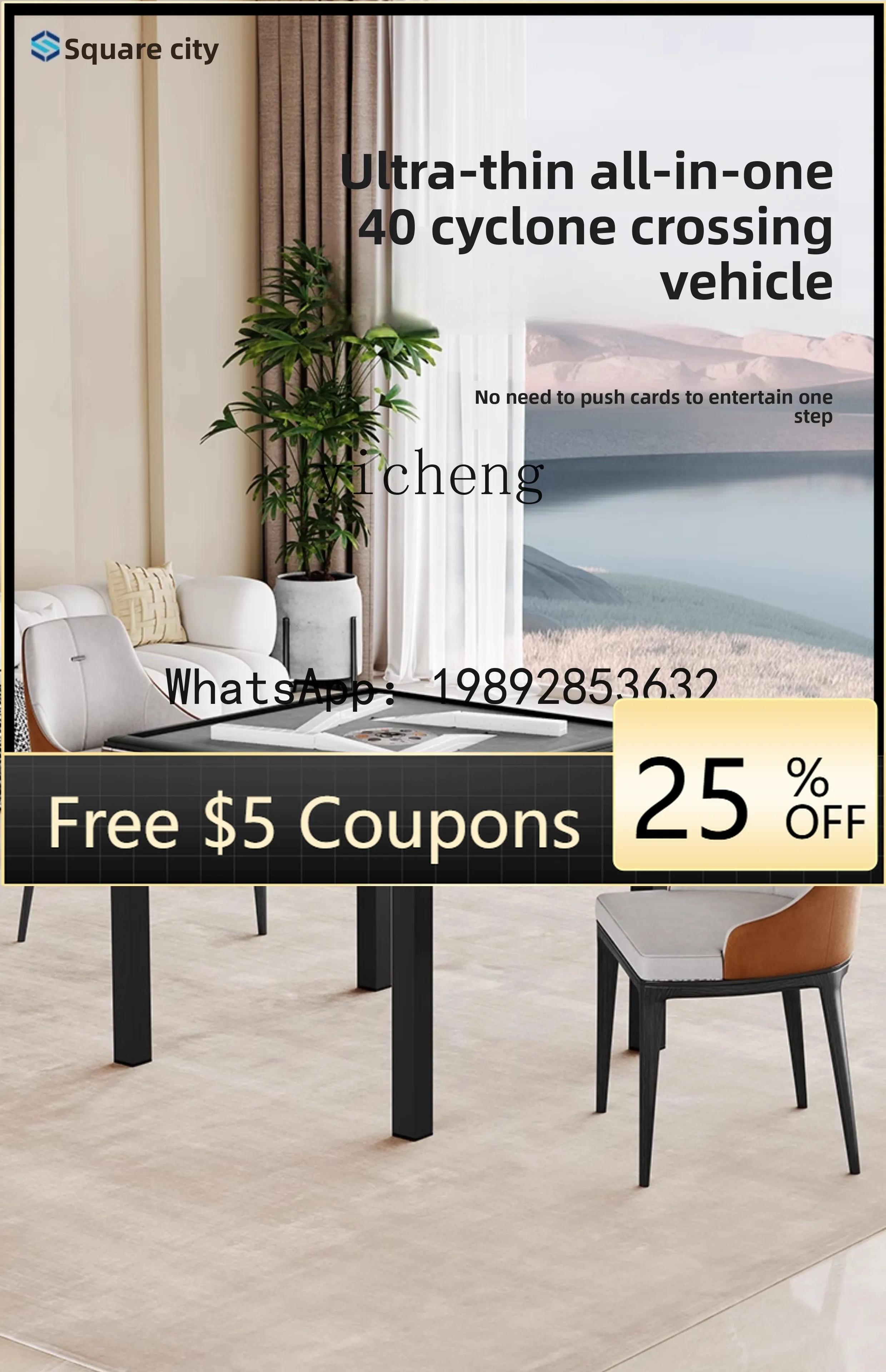 

mahjong machine household dining table integrated electric mahjong table whirlwind roller coaster machine