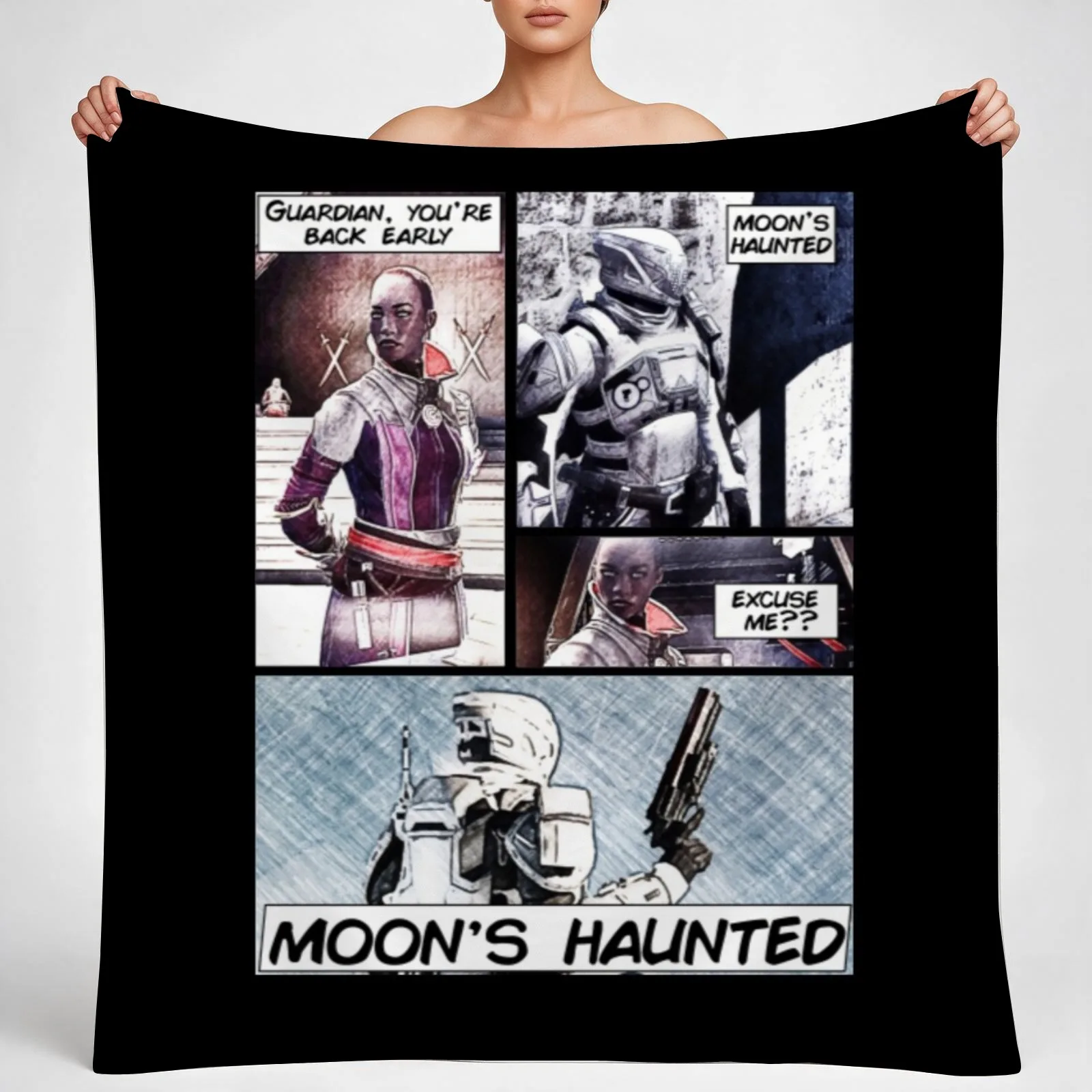Destiny T-ShirtMoon's Haunted Throw Blanket couch cozy soft plush fuzzy picnic outdoor blanket