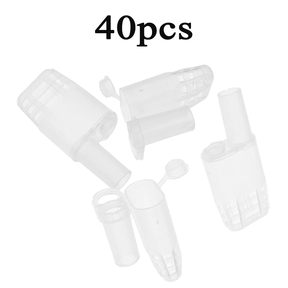 

40PCS Queen Transport Insectary Mailing Cage JZBZ Series Protection Cover Shipping Carrier Inspection Catcher Beekeeping Tools