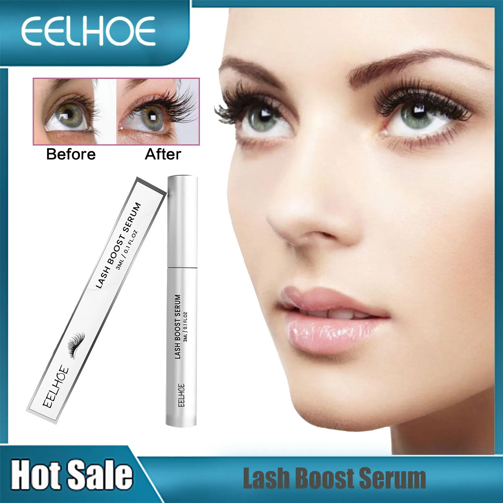 

EELHOE Eyelash Natural Growth Serum Fuller Thicker Lashes Treatment Eyebrow Lengthening Enhancer Eyelashes Lifting Liquid Makeup