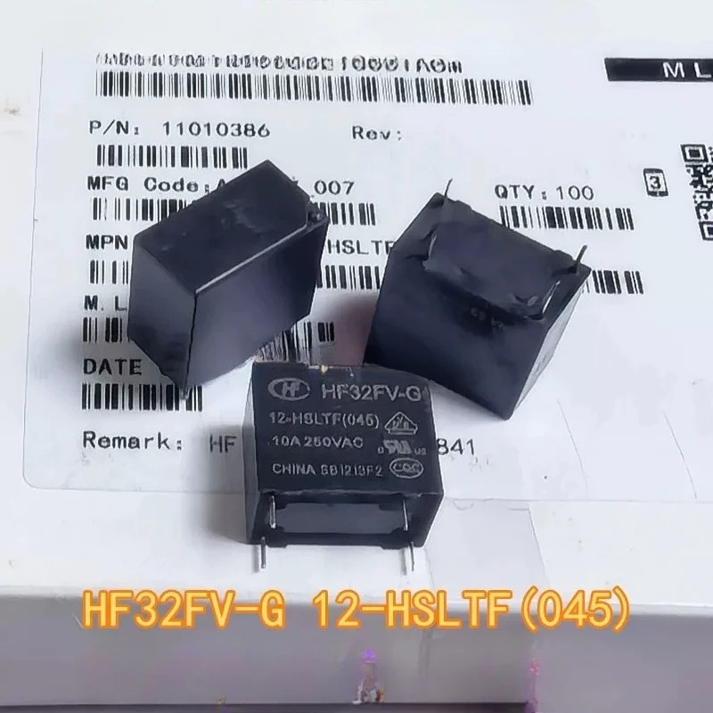 10PCS/LOT HF32FV‑G 12‑HSLTF(045) Electroacoustic Device  4‑Pin 10A  12VDC