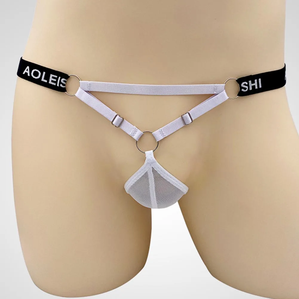 Sexy Lingerie Mens Ultra-Thin G-Strings Low Waist Underpants Erotic Underwear Male Gay Sissy Pouch Thongs Quick Dry Knickers