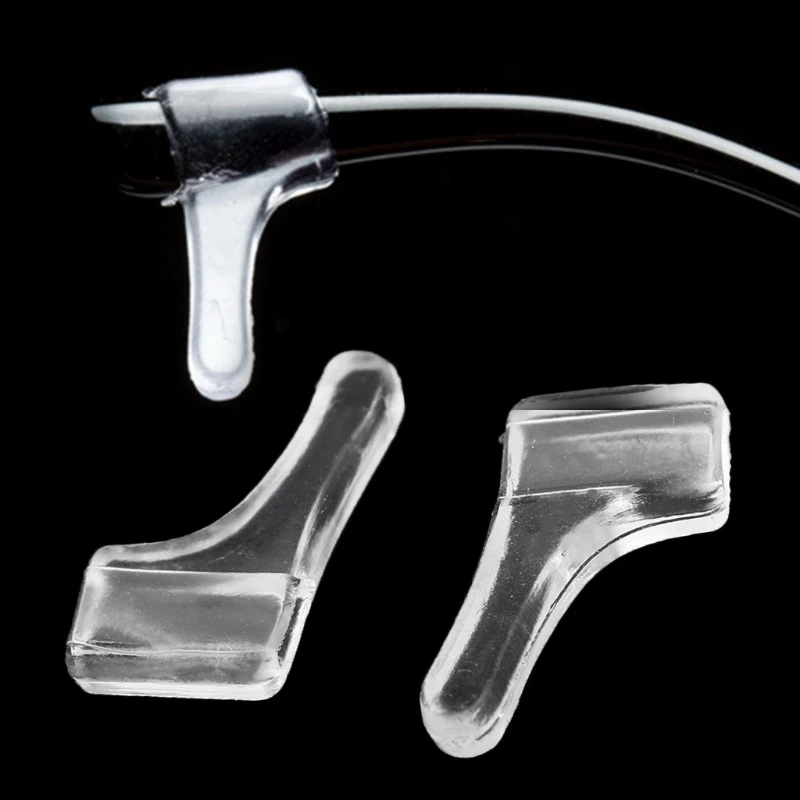 

10 Pairs Transparent Ear Hooks Glasses Leg Non Slip PVC Holder Temple Tip Soft