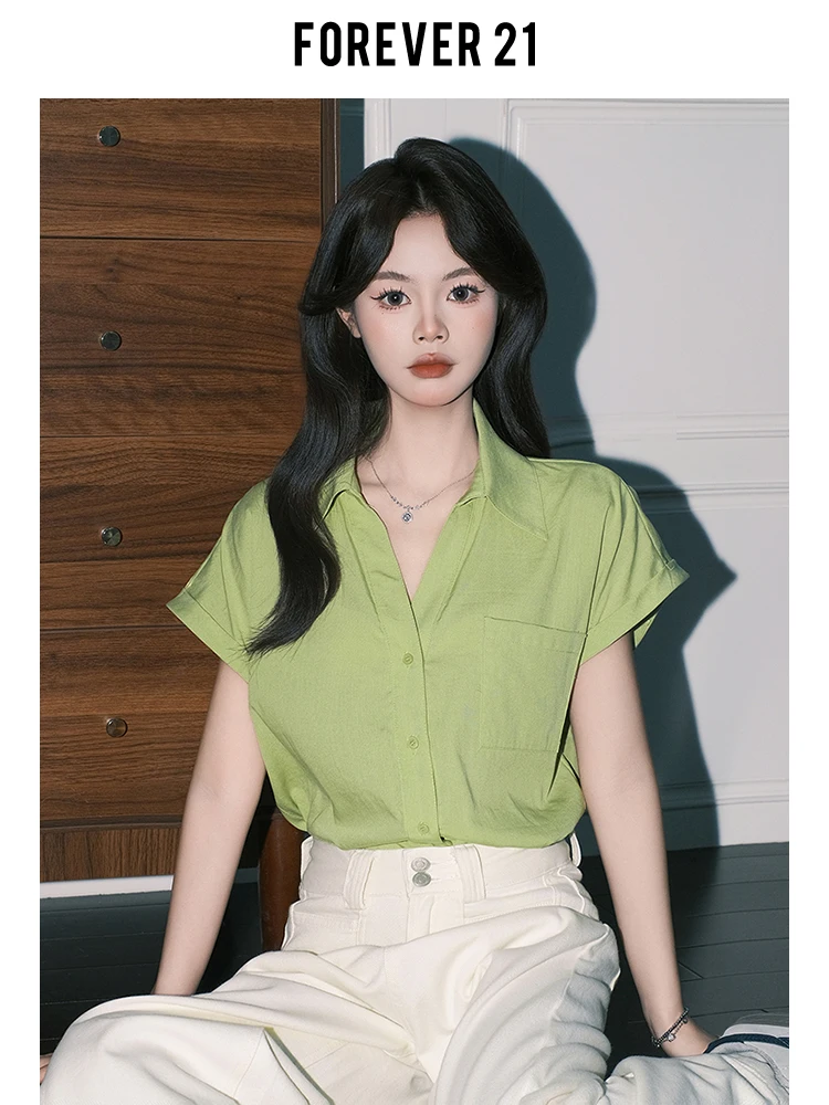 

Forever 2, повседневный топ из хлопка и льна ort Sve irt для женщин, корейский топ с воротником свободного покроя Fem Faion Sum...