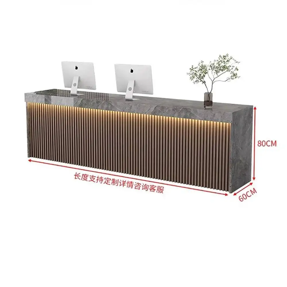 

Counter Cabinet Bar Delicacy Modern Nordic Aesthetic Elegant Simple Reception Desks Unique Luxury Mostrador Commercial Furniture