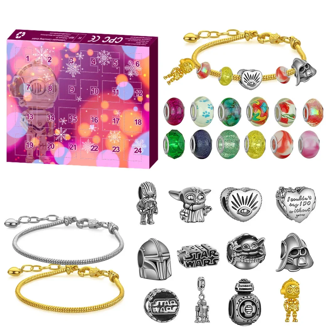 

Advent Calendar 2025 For Girls Christmas 24 Days Countdown Calendar With DIY Bracelet Rings Xmas Holiday Ornament Gift For Girl