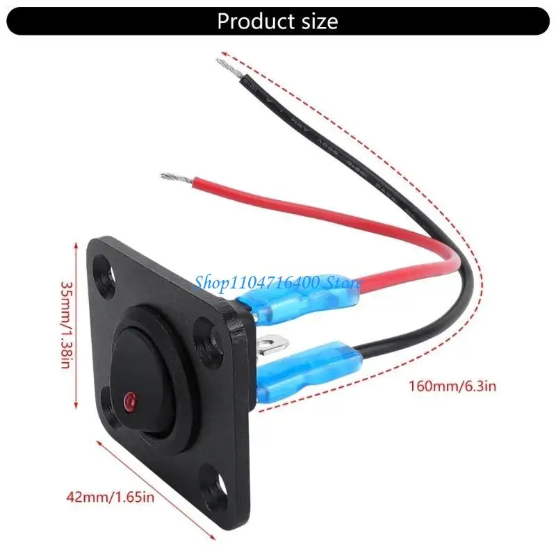 

y1gd Multifunction Red LED Toggle Switch Panel Suitable for Car Marine and Boat Vehicle Interiors with 20A 12V ON OFF Control