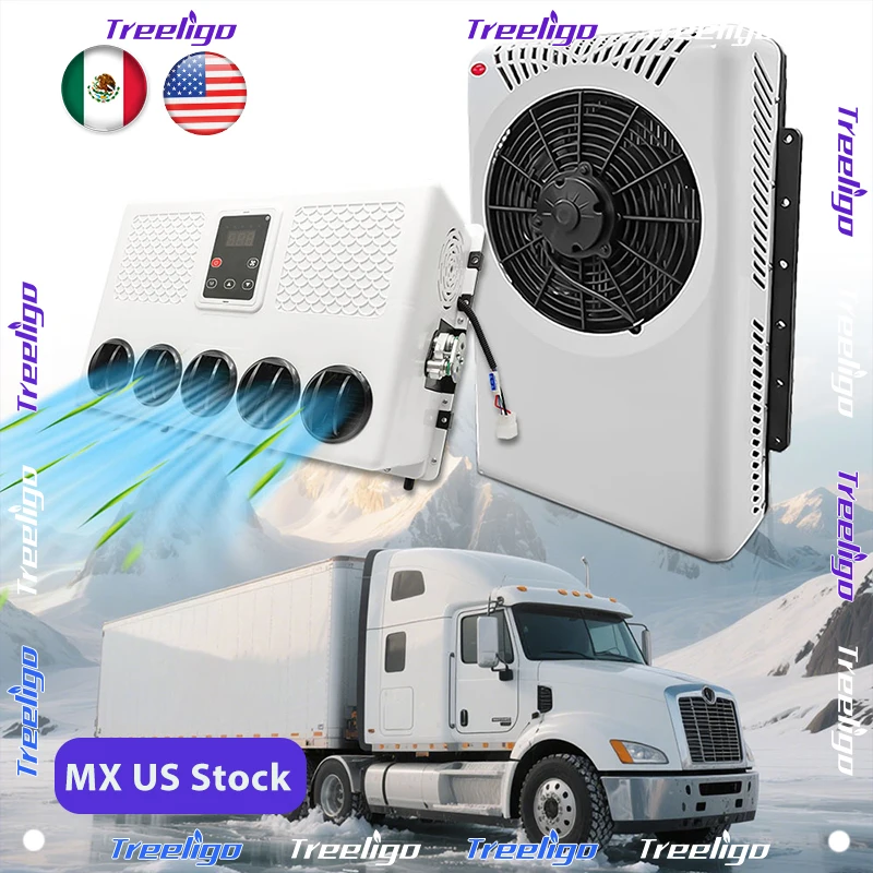

Treeligo 2025 10500BTU 12V Car Parking Air Conditioner electrical Split Air AC Unit For RV Truck Tractors Van Motorhome Camper