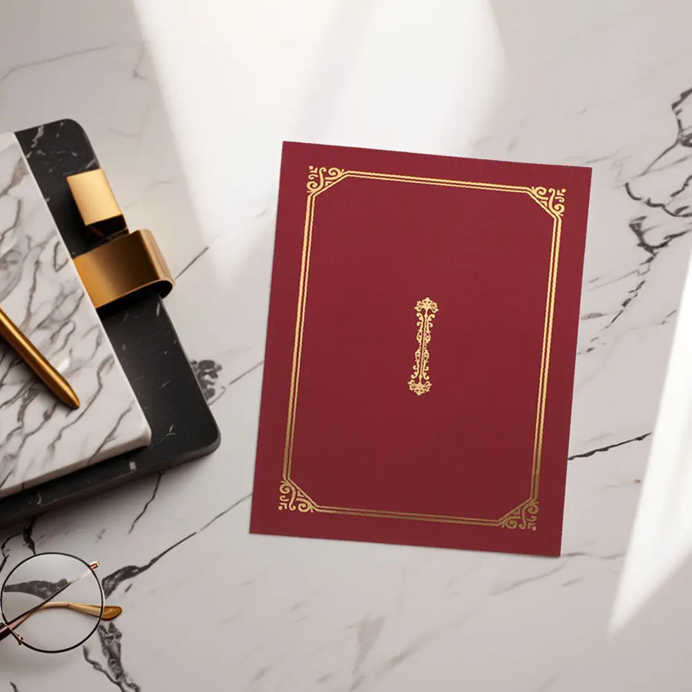 2Pcs Certificate Holders Luxury Diploma Covers A4 Presentation Folders Document Holders for Diplomas Awards Award Frame