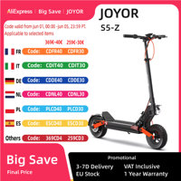 JOYOR S5-Z Electric Scooter, 48V 13Ah Battery, 600W Motor,E-scooter 10*3-inch Tires, 25km/h Speed, 40-55km Range,EScooter