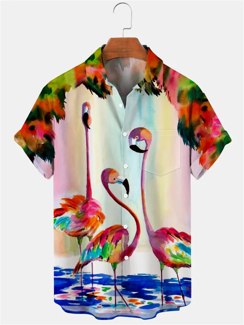 Mushroom Forest Shirt Plant Pattern 3D Printing Men's Short sleeved Shirt Harajuku Y2k Top 2025