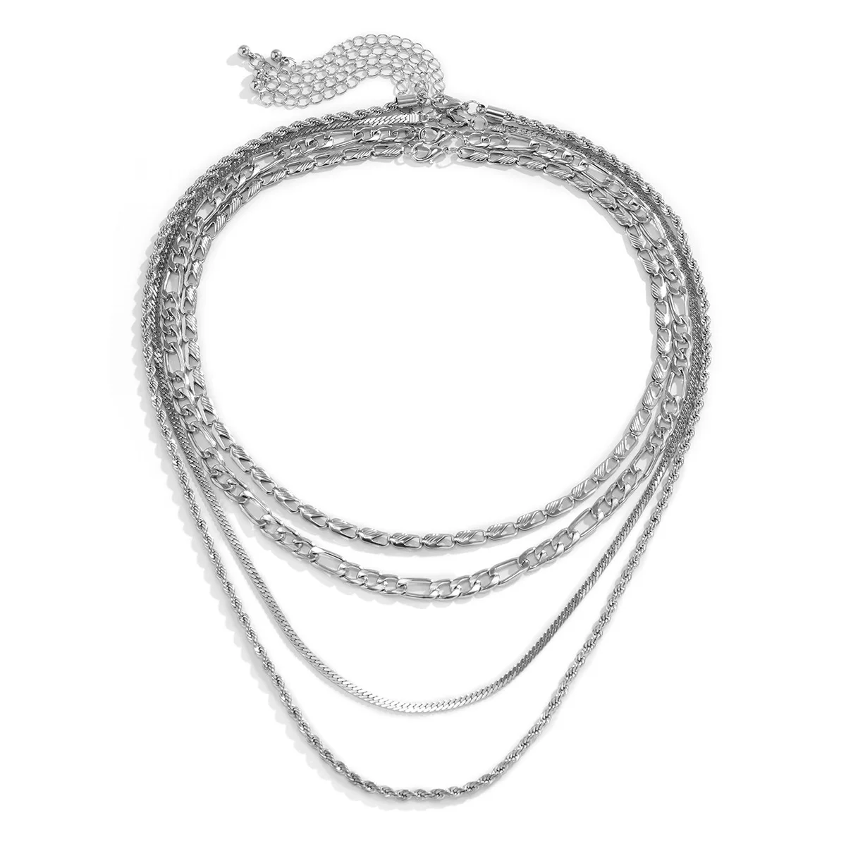 

Men's necklace, stylish, simple and atmospheric multi-layer fringed metal accessory necklace