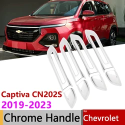 for Chevrolet Captiva CN202S 2019 2020 2021 2022 2023 Auto Chrome Door Handle Cover Car Styling Accessories Stickers Trim Set