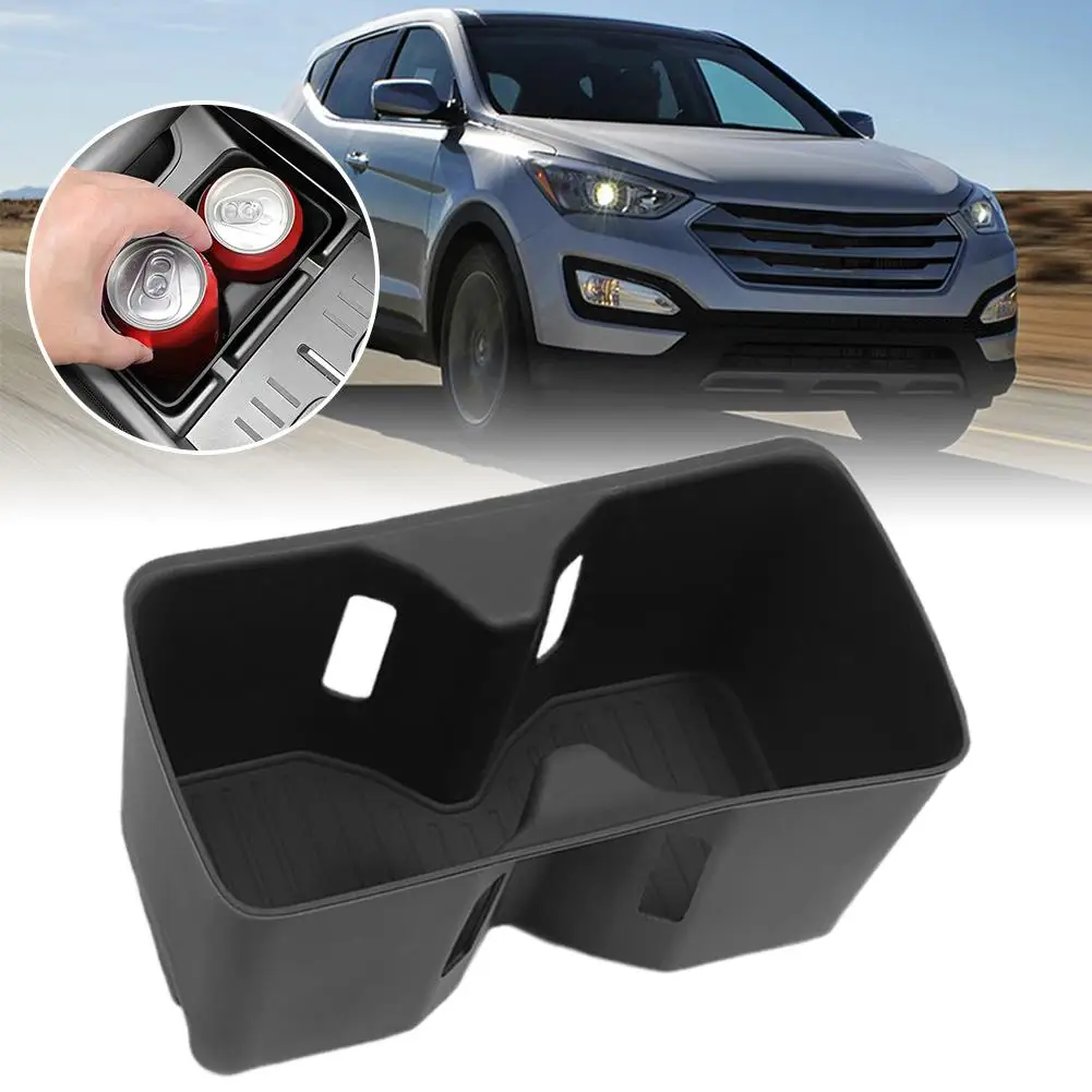 

For Hyundai Santa Fe 2024 Car Water Cup Holder Central Silicone Drinks Control Storage Tray Interior Accessories Holder D9T8