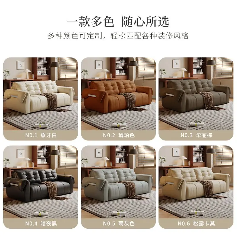 Electric intelligent folding sofa bed, dual-purpose double multi-function folding