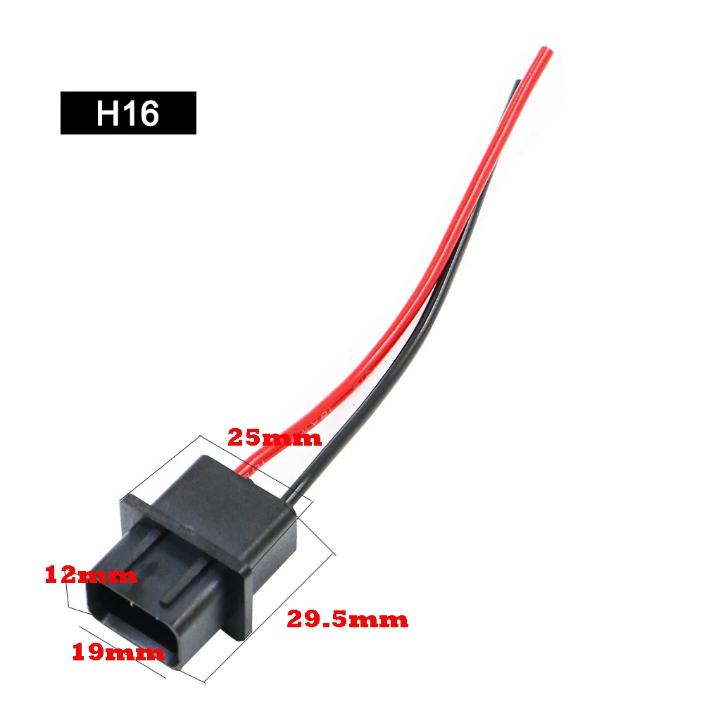 1pcs H11 H8 H13 H16 Male Adapter connector Wiring Harness 9005 9006 HB3 HB4 H7 Sockets Wire For Headlights Fog Lights Retrofit