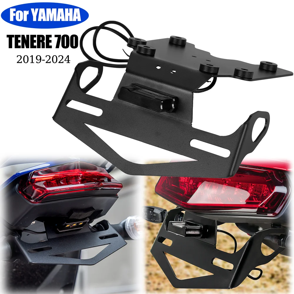 

Stainless Steel For Yamaha Tenere 700 XTZ700 License Plate Holder Bracket Tail Tidy Fender Eliminator 2019-2024