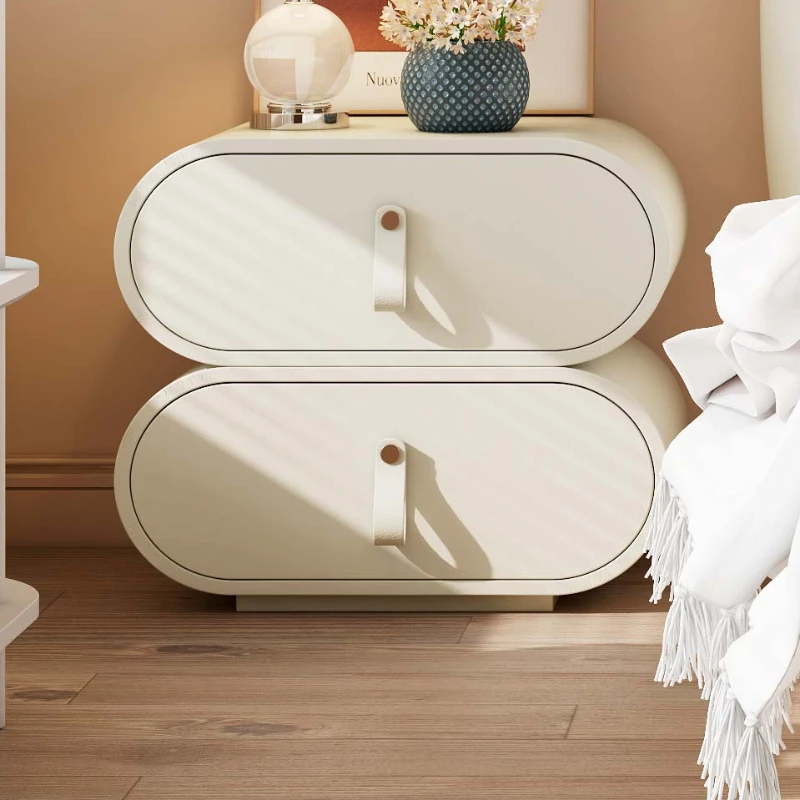 

Table Nightstand Bedside Cabinet Narrow Bedroom Small Night Storage Room Dressers Design Chest Bedside Sengebord Drawers Cute
