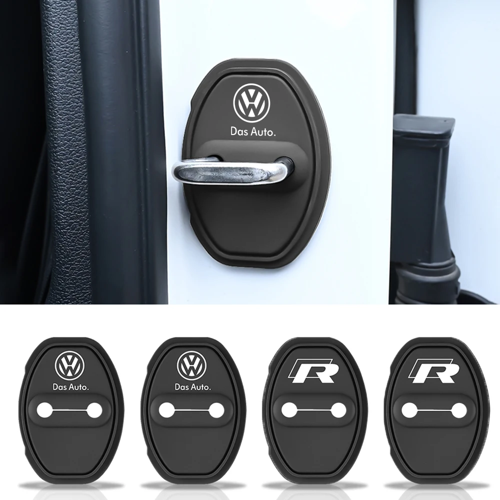 2/4Pcs Car Door Lock Anti-collision Silicone Cover for Volkswagen VW Golf 4 5 6 7 Jetta Polo Caddy GTI Bora MK7 Beetle Passat b6