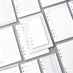 A5 A6 Loose Leaf Notebook Refill Spiral Binder Inner Page Diary Weekly Monthly Planner To Do List Line Dot Grid Inside Paper