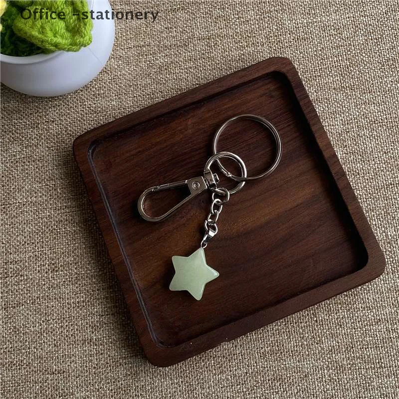 Fashionable Luminous Star Moon Cross Keychain Pendant Simple Creative Keychain Exquisite Backpack Decoration Accessories Gifts