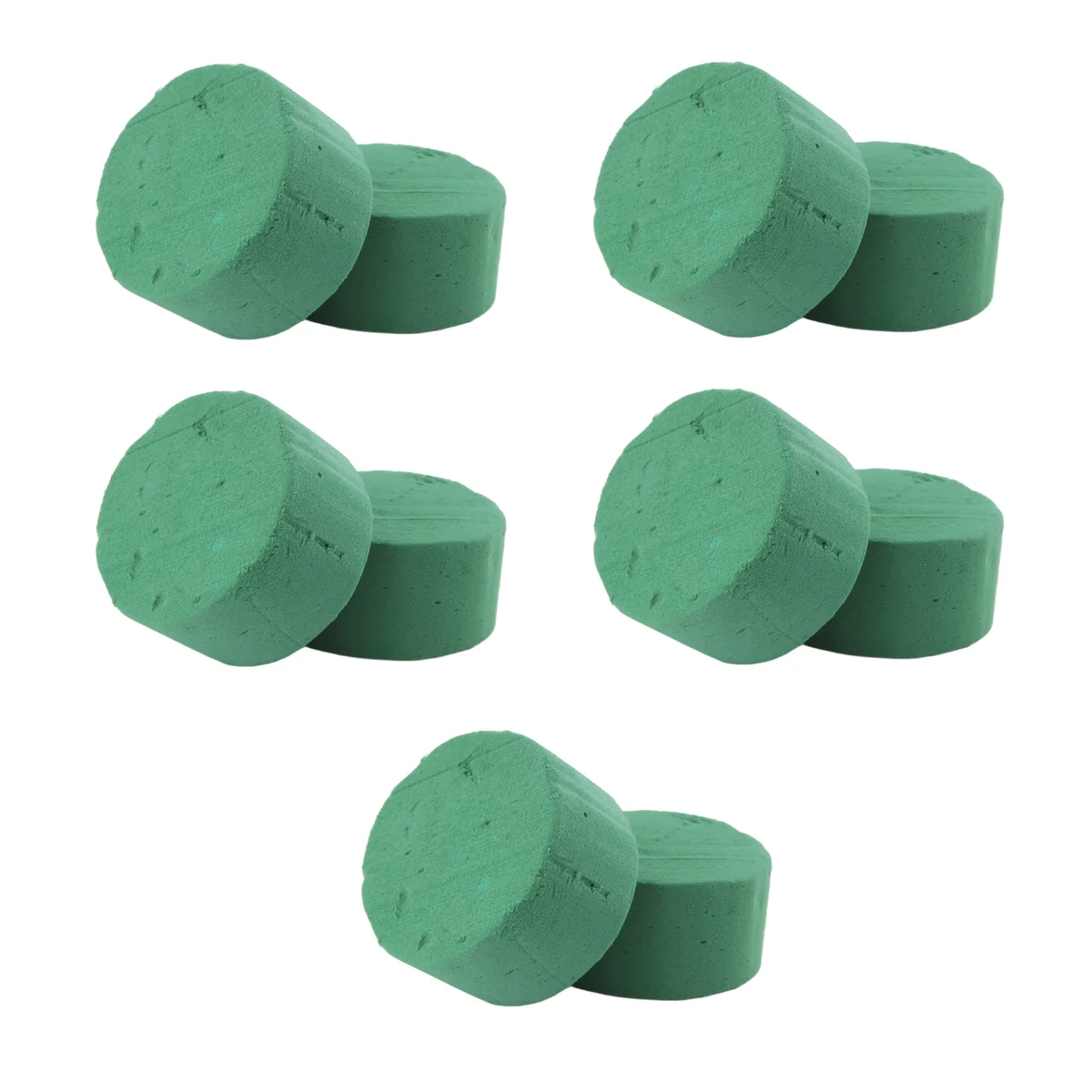 

ABQR 10Pcs Wedding Aisle DIY Craft Floral Arrangement Water-Absorbing Home Garden Green Flower Foam Fresh-Keeping Round Brick