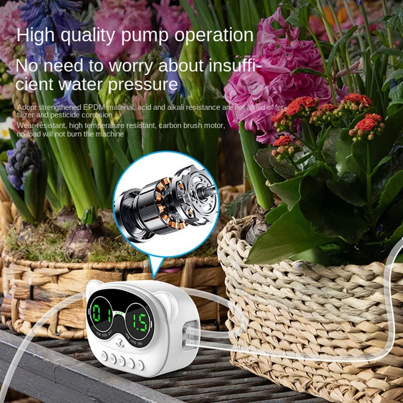 FULL-Usbcharging Intelligent Timing Irrigation Controller Indoor Plant Garden Lawn Flower Pot Automatic Drip Watering Machine