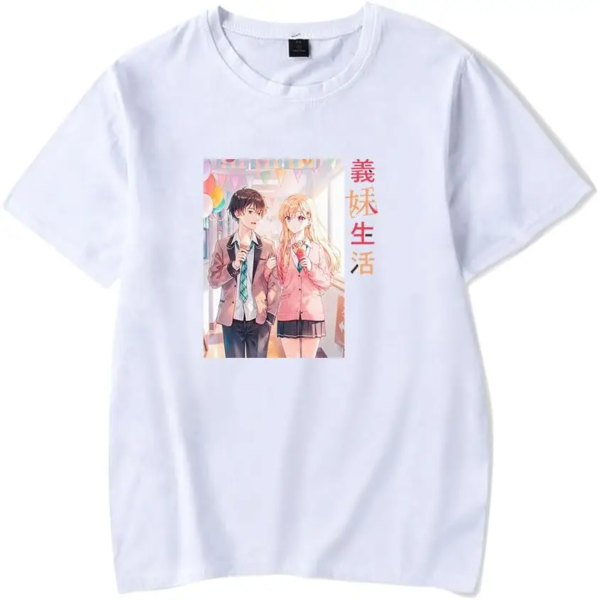 

Days with My Stepsister Anime T-Shirt Merch Casual Short Sleeved T Shirt Unisex Tee